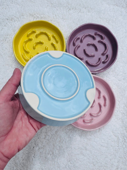 Ceramic Mini Maze Slow Feeder Bowl