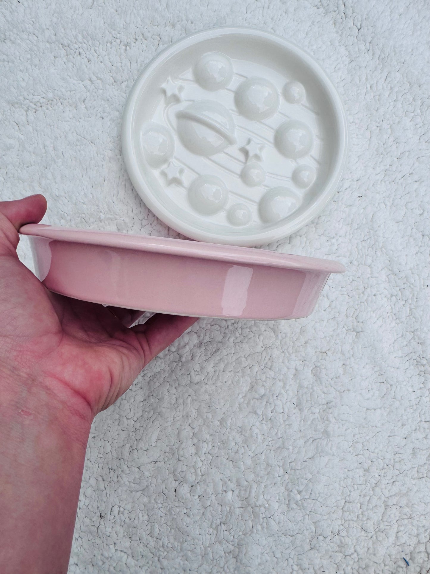 Ceramic Cosmos Slow Feeder Bowl