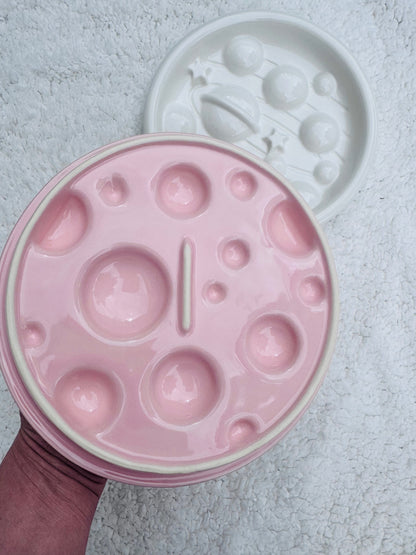 Ceramic Cosmos Slow Feeder Bowl