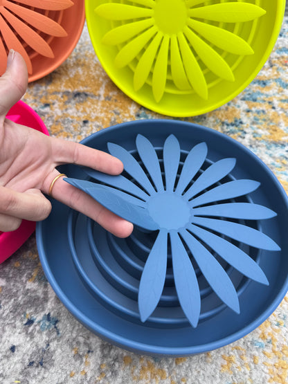 Funky Floral Slow Feeder Bowl