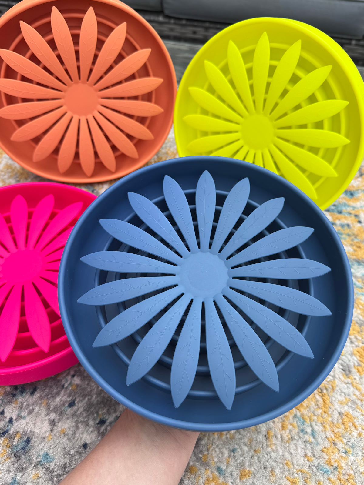 Funky Floral Slow Feeder Bowl