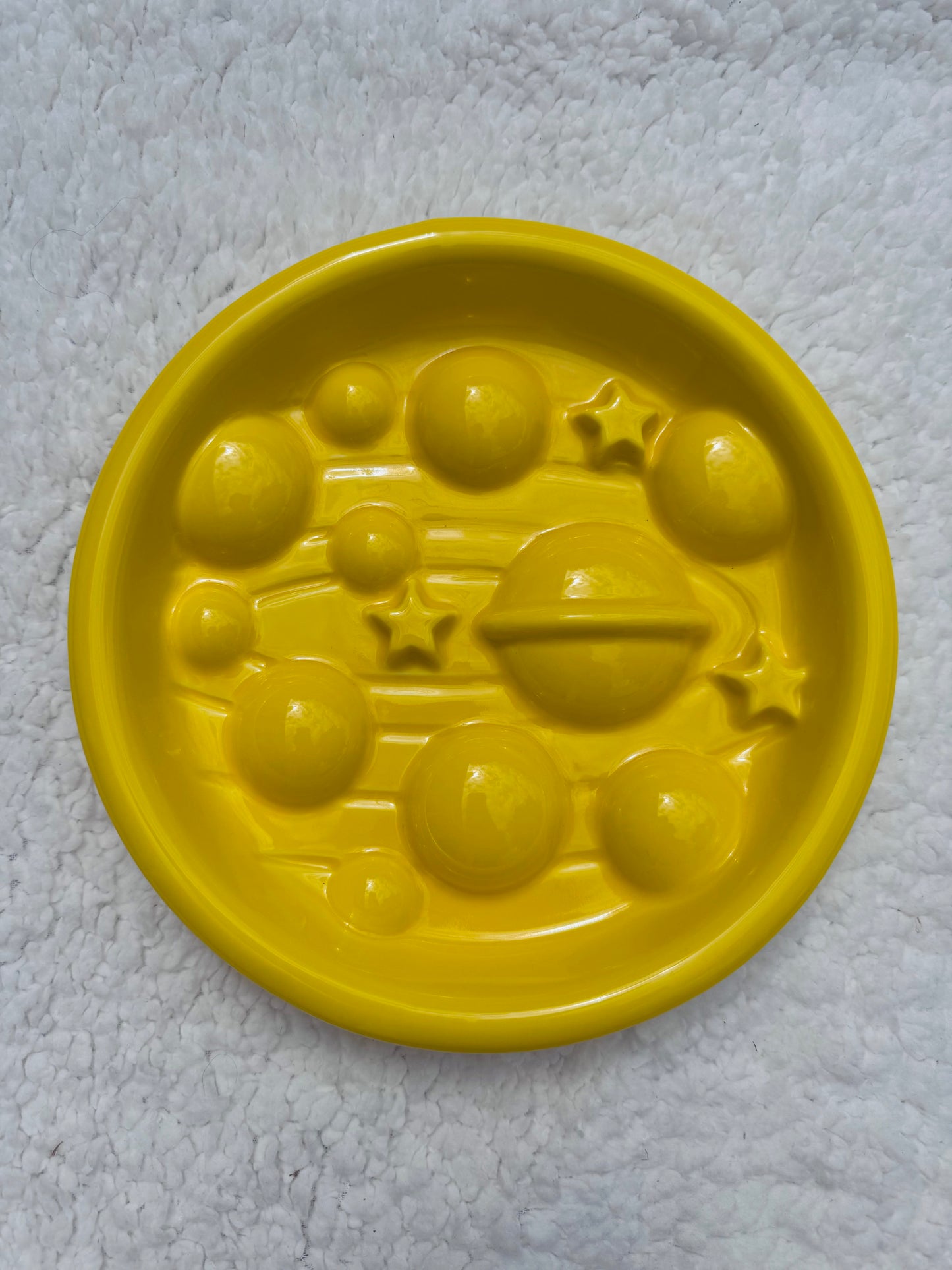 Ceramic Cosmos Slow Feeder Bowl