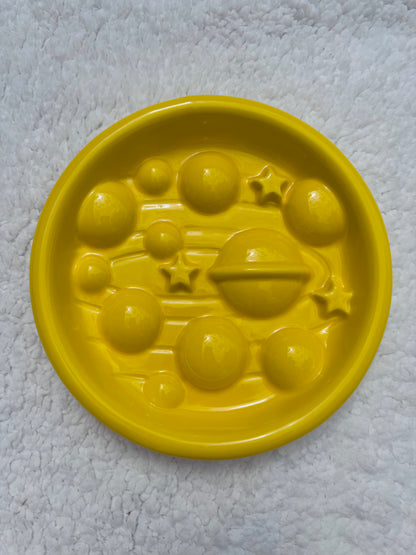 Ceramic Cosmos Slow Feeder Bowl