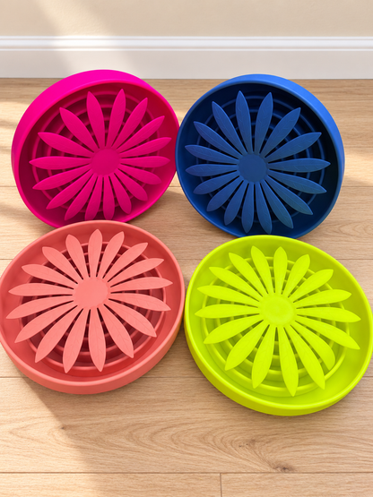 Funky Floral Slow Feeder Bowl