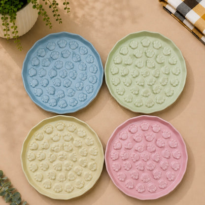 Ceramic Paw Plate Slow Feeder