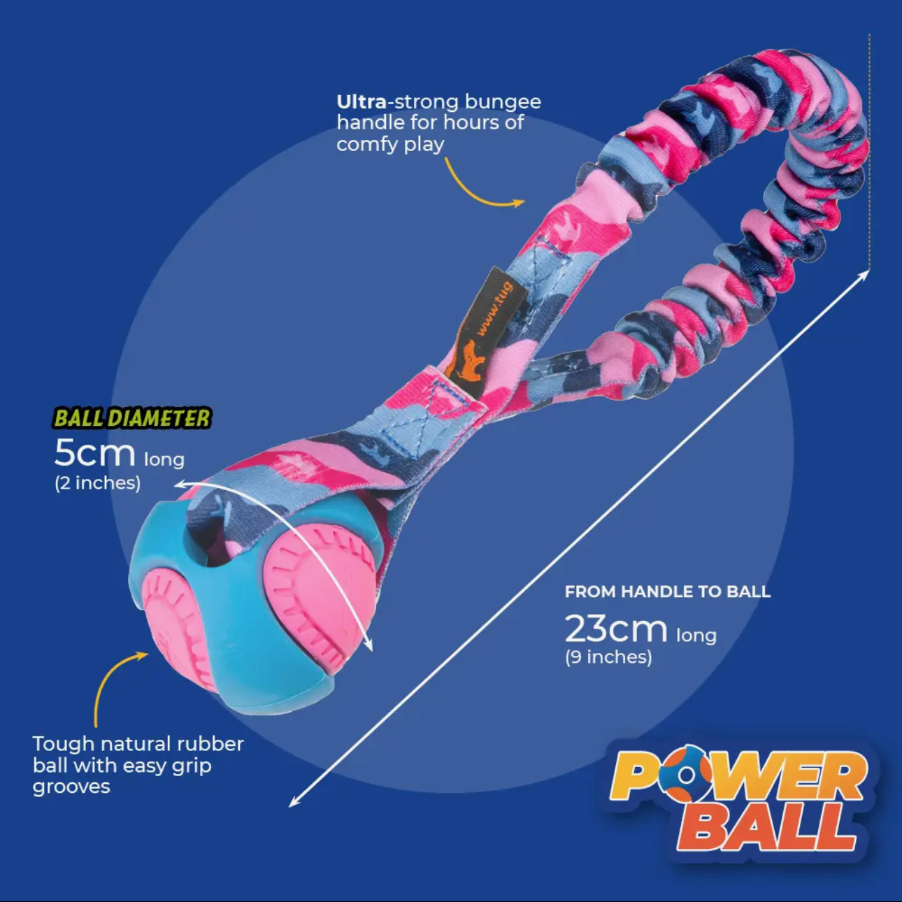 Pocket Size Power Ball Bungee, Tug-E-Nuff Range