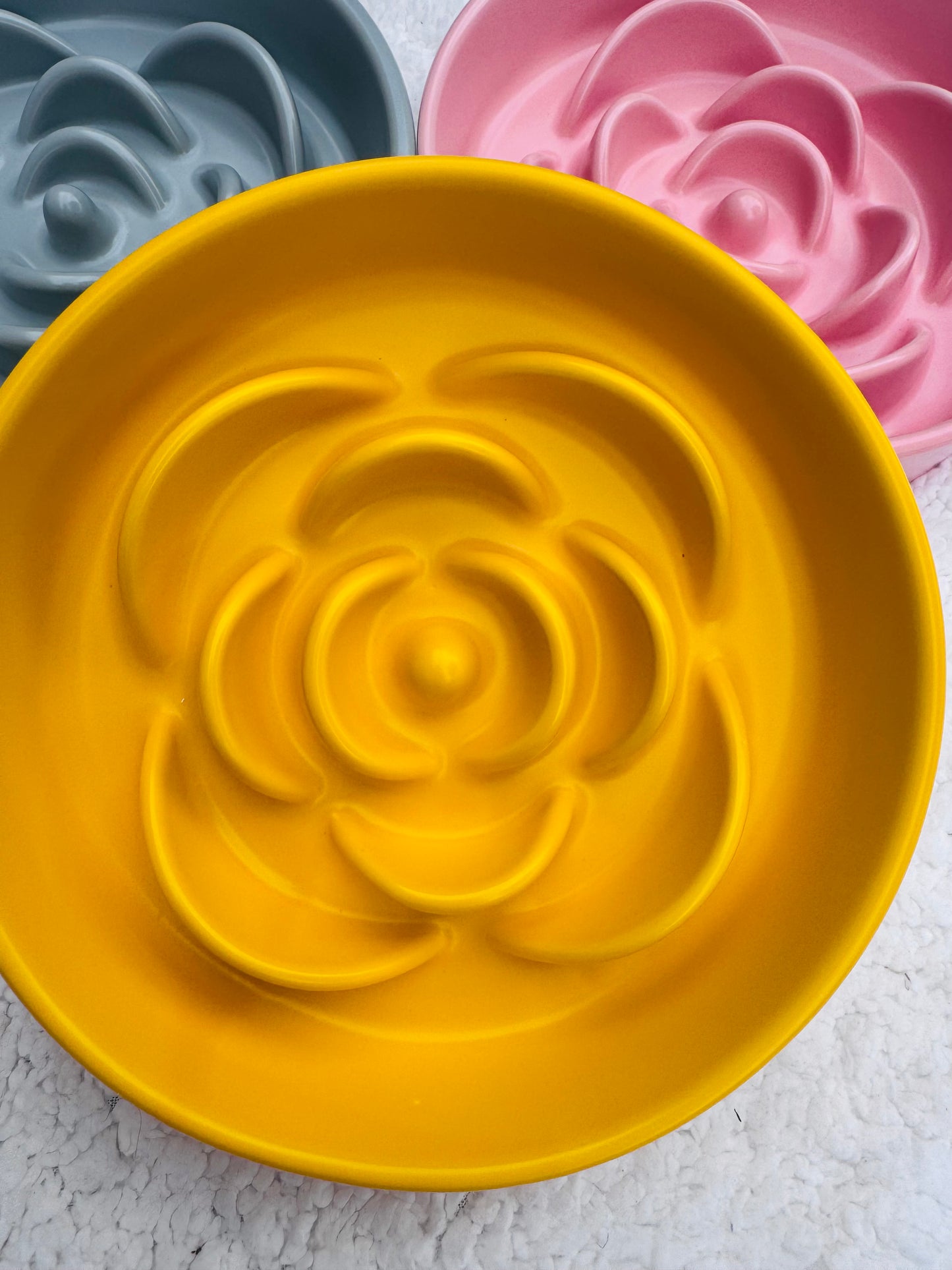 Ceramic Mystic Rose Slow Feeder Bowl