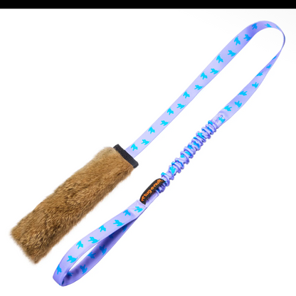 Rabbit Fur Long Line Squeaky Bungee, Tug-E-Nuff Range