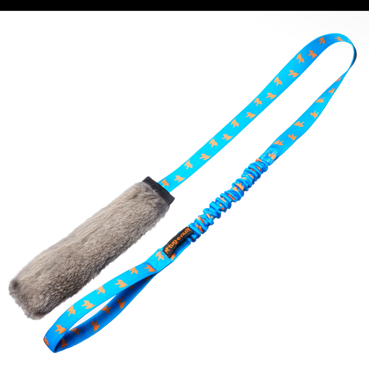 Rabbit Fur Long Line Squeaky Bungee, Tug-E-Nuff Range