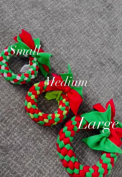 Christmas Wreath Dog Tug 3 Sizes Available (Free Postage)