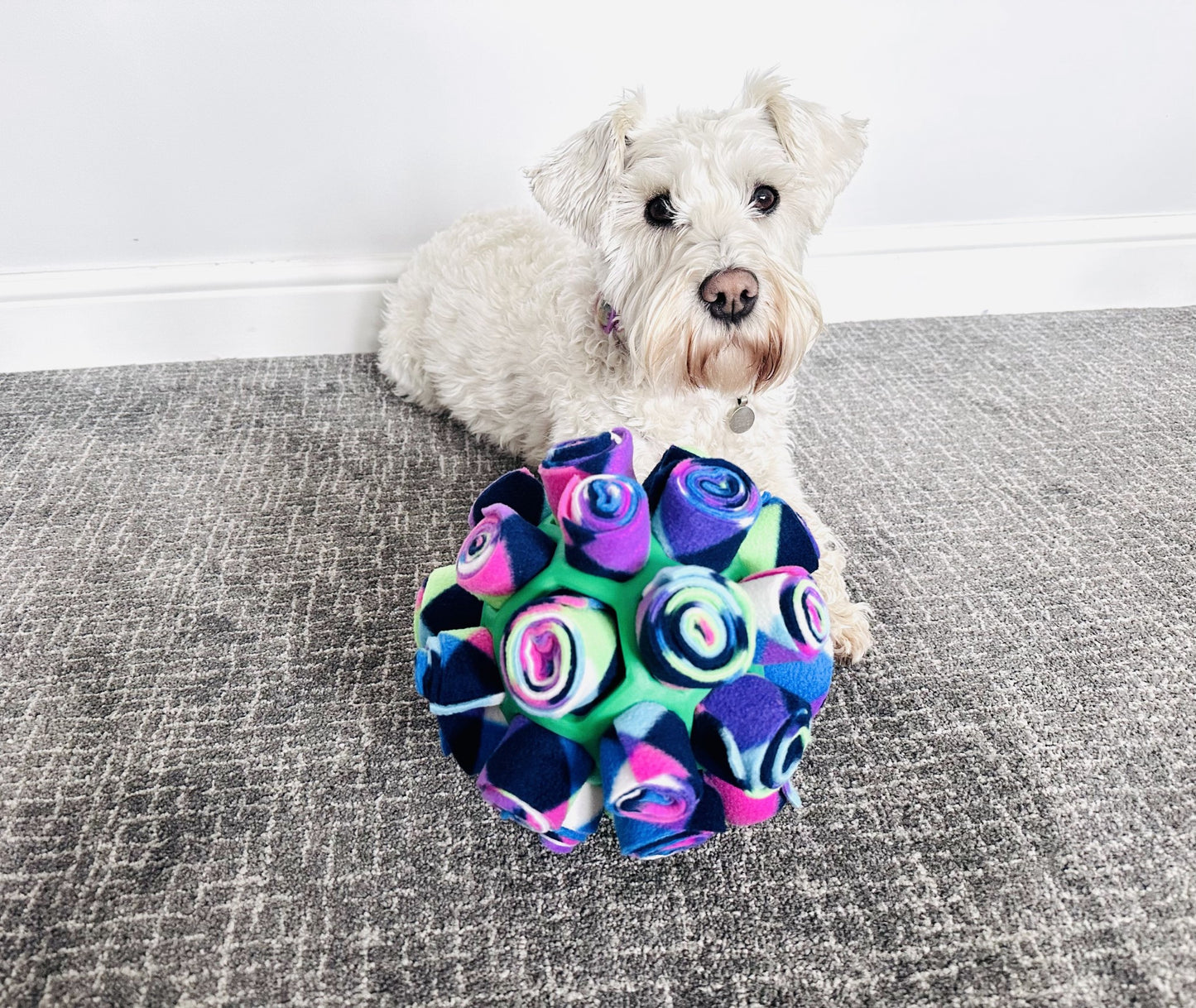 Snuffle Cage Ball in Purple Harlequin