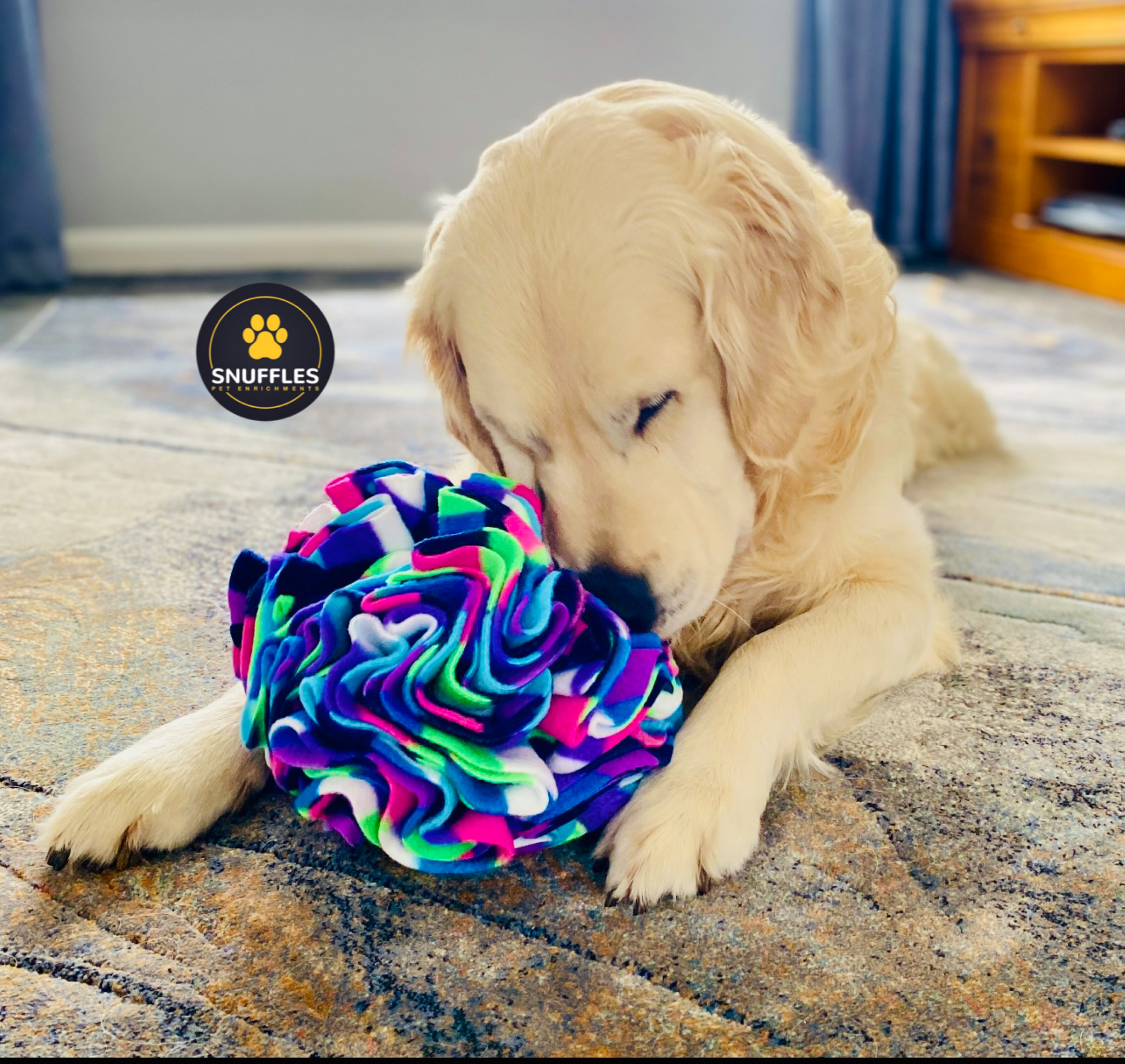 Snuffle Ball Soft Handmade Fleece Toys for Dogs - Large - 8 inch –  Annabelle's Cookies Gourmet Dog Treats