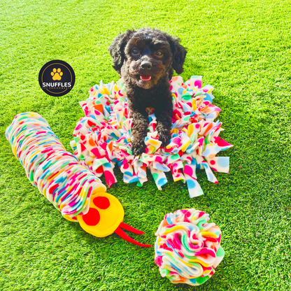 Small  3 in 1 Matching Set For Dogs And Pets,  Snuffle Mat, Snuffle Ball, Snuffle Snake,